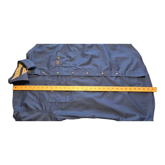 Carhartt Mens Chore Shirt Button Up Size Large Blue Long Sleeve Outdoors Utility - Picture 10 of 10